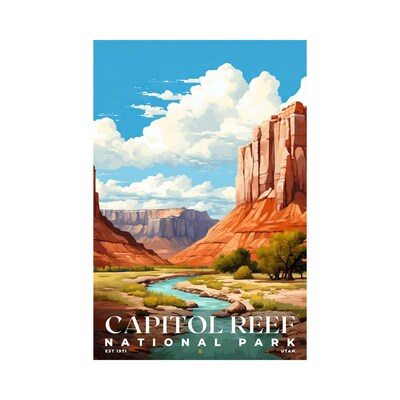 Capitol Reef National Park Poster, Travel Art, Office Poster, Home Decor | S6 - image1